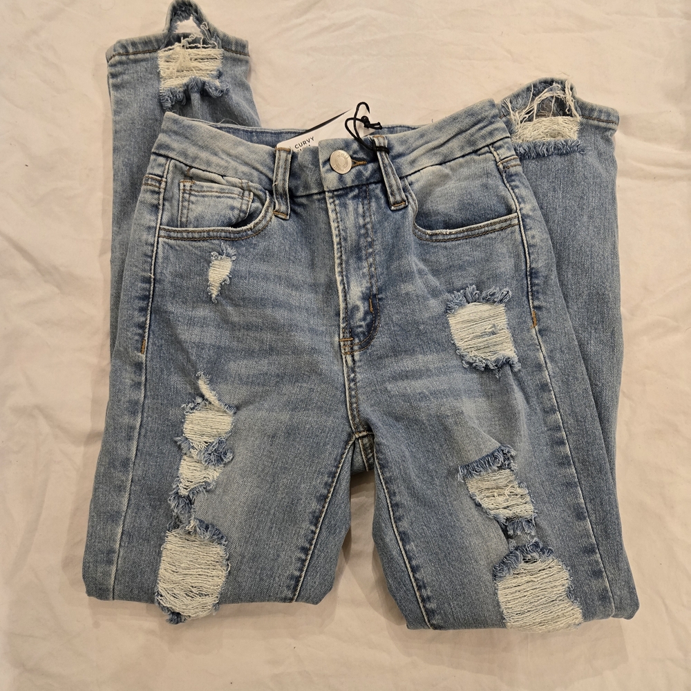 Rue21 Curvy Mom Jeans – Size 2 – Distressed